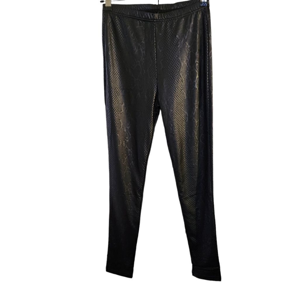 Plush Cozy Snake Print Loungewear Fleece Lined Legging Pants Size Medium